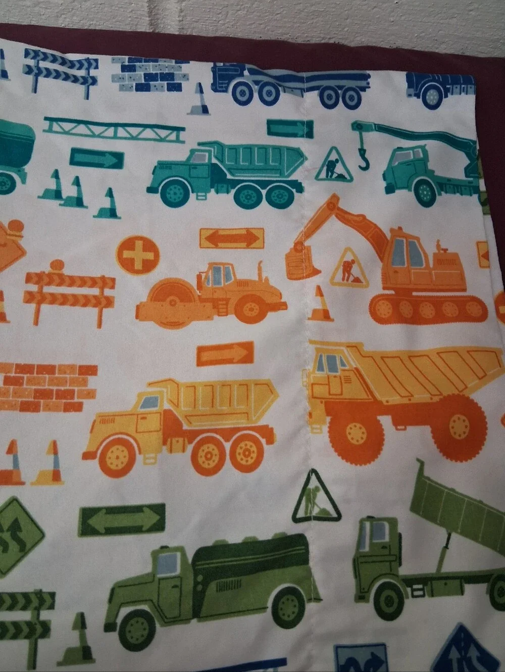 2pc Construction Site Standard Size Pillowcases.